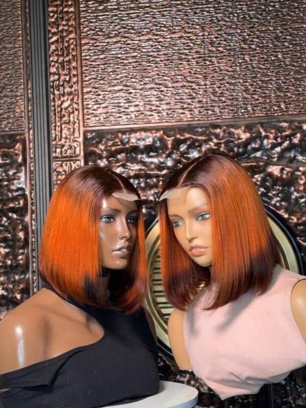 10inches double drawn bob wig