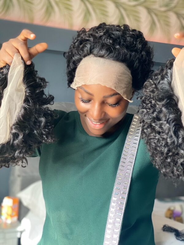 Mini frontal Jerry curl wig