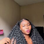 Curly braided wig